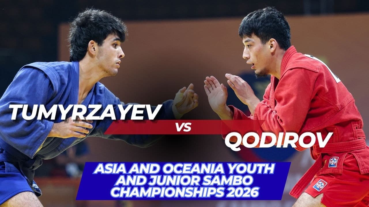 TUMYRZAYEV (KAZ) vs QODIROV (TJK) - Asia and Oceania Youth and Junior SAMBO Championships 2026