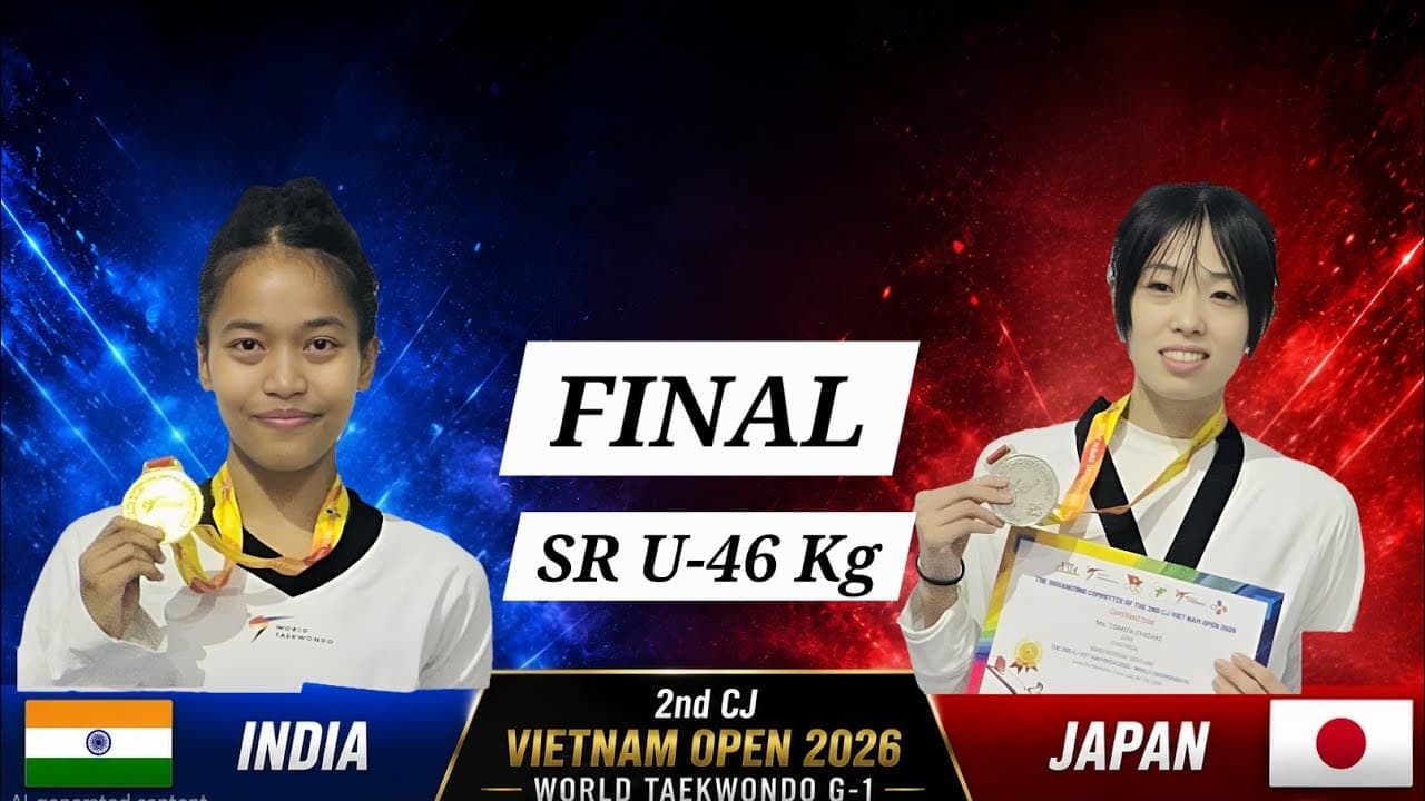 Nayatri Chetia vs Tomita Chisaki | India 🇮🇳 vs Japan 🇯🇵 | SR U-46 KG Final | CJ Vietnam Open 2026