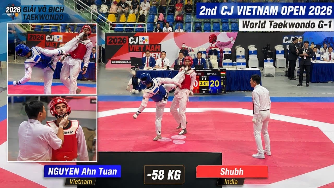 Nguyen Anh Tuan 🇻🇳 vs Shubh 🇮🇳 | -58kg | CJ Vietnam Open 2026
