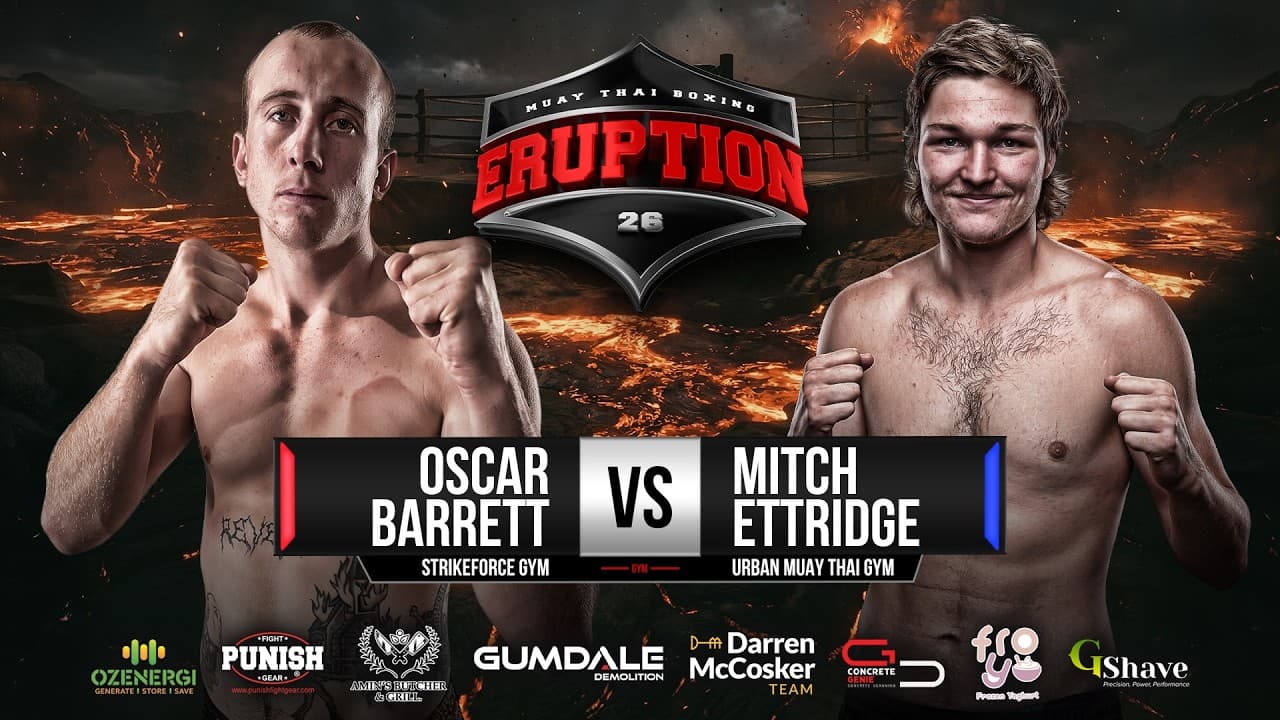 Oscar Barrett Vs Mitch Ettridge - Eruption Muay Thai 26