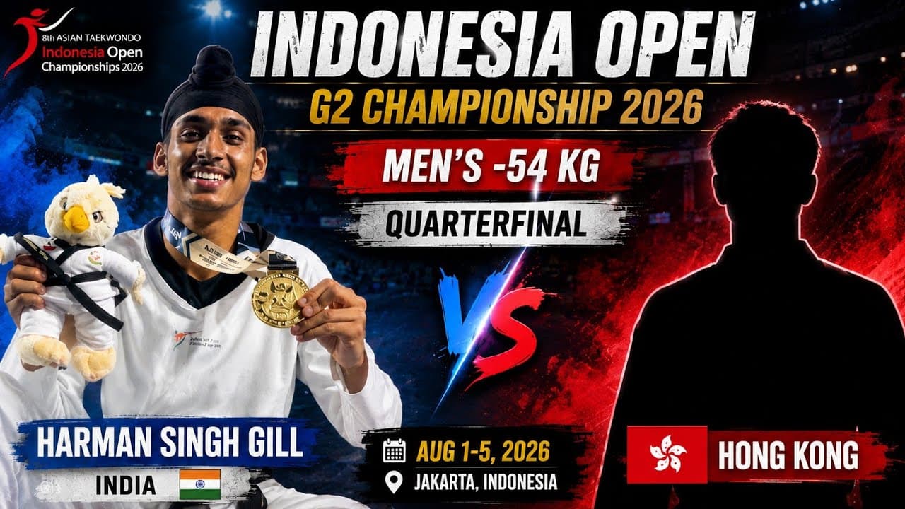 🔵India🇮🇳 vs 🇭🇰 Hong Kong🔴 | Quarterfinal Showdown | Indonesia Open G2 | -54kg