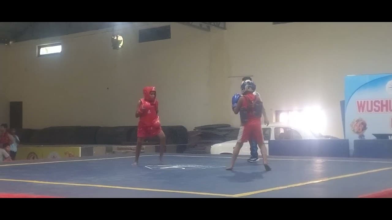 Sub junior wushu fight . Coach mohmmad aazad khan
