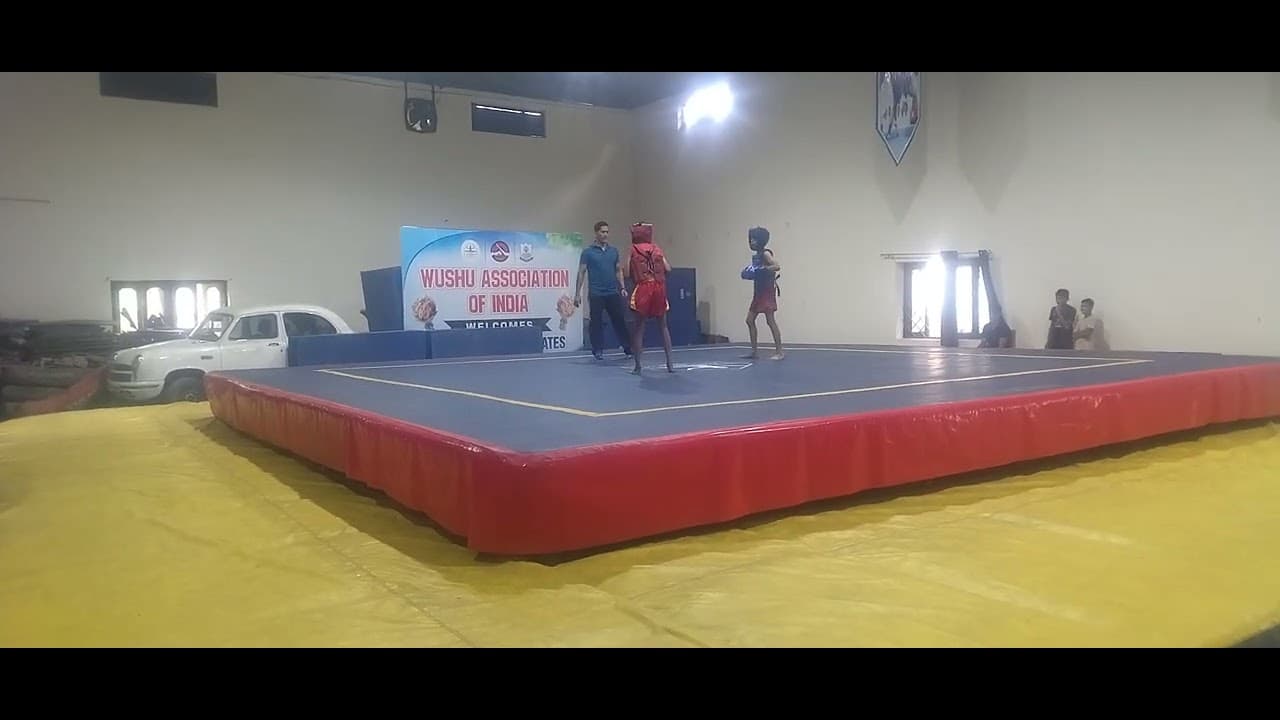 Wushu fight. Coach mohmmad aazad khan