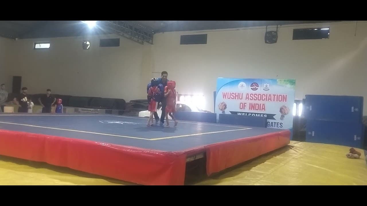 Sub junior wushu fight . Coach mohmmad aazad khan