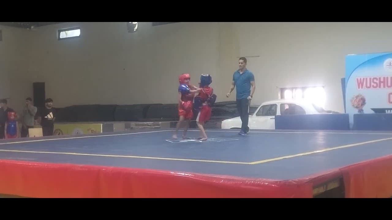 Sub junior wushu fight. Coach mohmmad aazad khan