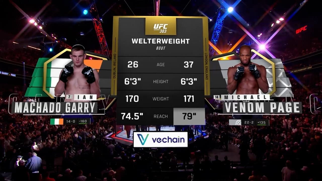 Ian Machado Garry x Michael "Venom" Page | LUTA COMPLETA | UFC 330