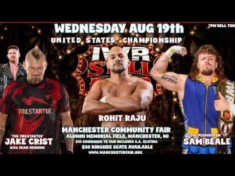 IWR: Jake Crist vs. Ren Jones vs. Sam Beale (U.S. Championship Match) 8/19/26
