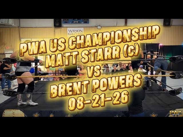 PWA Wrestling: US Championship Matt Starr (c) vs Brent Powers 08-21-26
