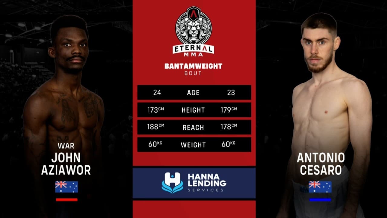 Eternal MMA 109: John Aziawor VS Antonio Cesaro | FULL FIGHT