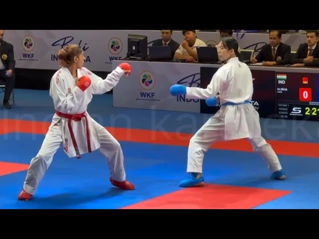 -55 K.G Female Final Match. Alisha Alisha (India AKA🔴) VS Kido Rina Japan (AO🔵). ASIAN CHAMPIONSHIP
