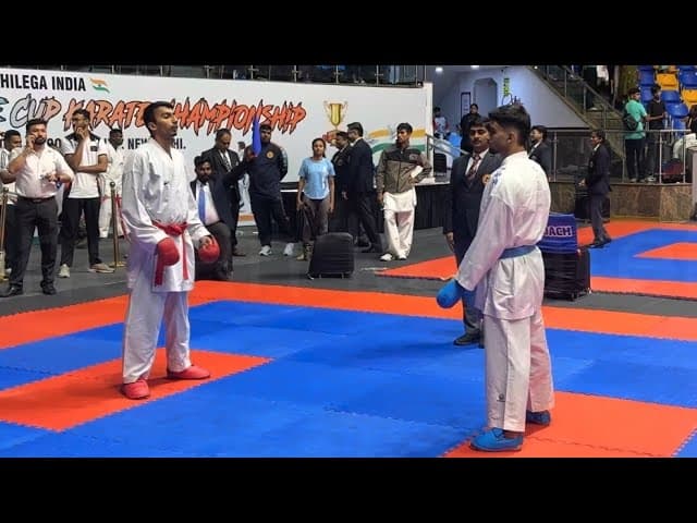 INDEPENDENCE CUP KARATE CHAMPIONSHIP.. Vaibhav Walia VS Prajapat Vivan .. Final Match ( -75 k.G )..