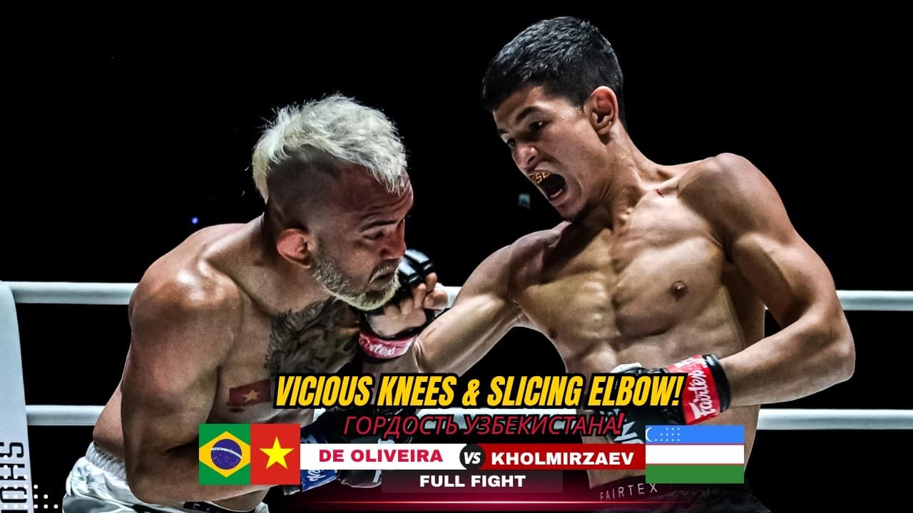 CRIMSON MASK BEATDOWN! Uzbek Phenom Kholmirzaev Smashes De Oliveira With Relentless Blitz!