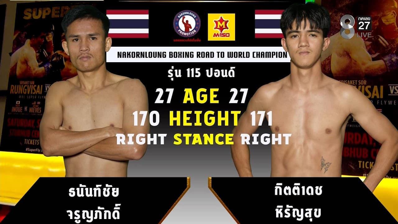 NKL BOXING | คู่ที่ 1 ธนันท์ชัย จรูญภักดิ์ VS กิตติเดช หิรัญสุข
