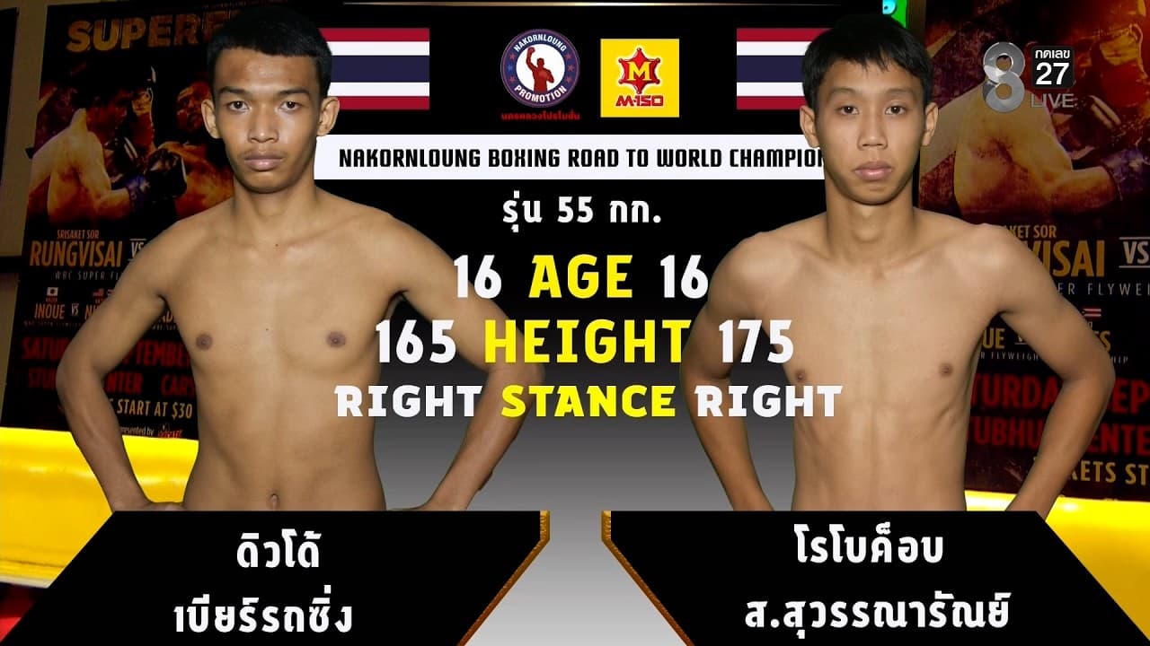 NKL BOXING | คู่ที่ 4 ดิวโด้ เบียร์รถซิ่ง VS ปราบปราม ส.สุวรรณารัณย์