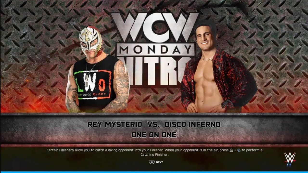 Rey Mysterio vs The Disco Inferno. WCW Nitro. WWE 2K25
