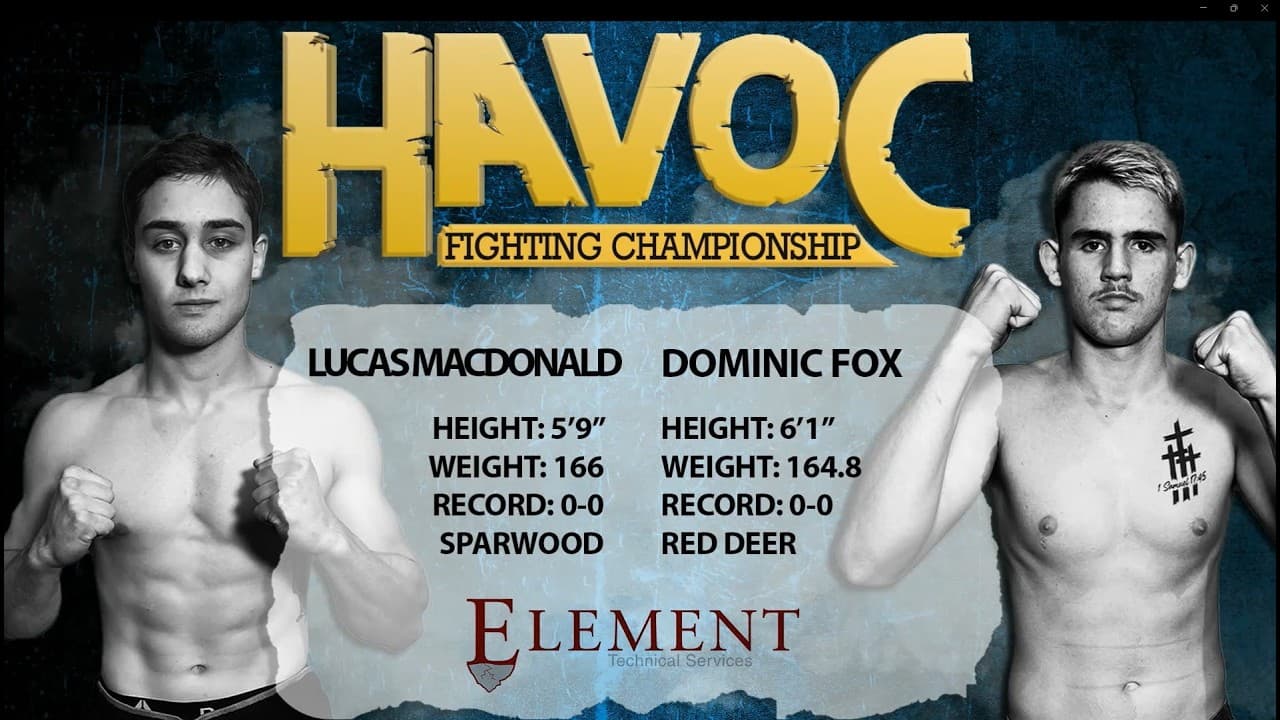Dominic Fox vs Lucas MacDonald | MMA Full Fight | HAVOC 22