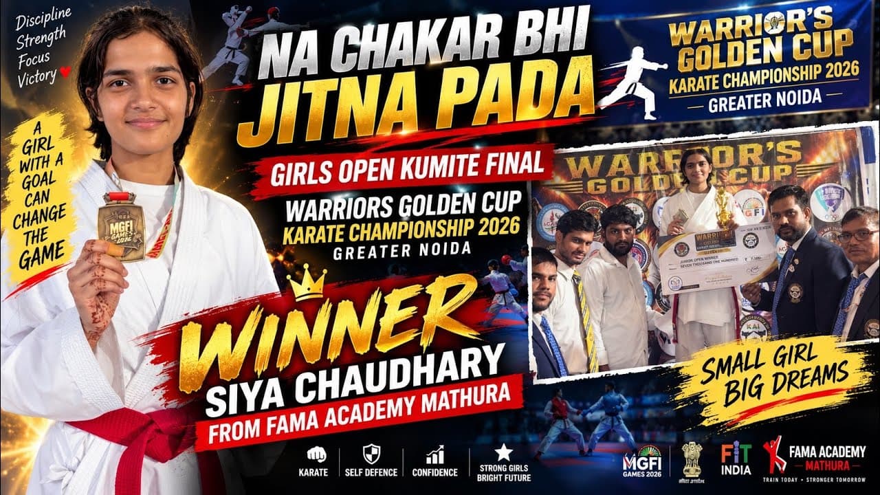 ना चाहकर भी जीतना पड़ा! 🔥 Siya Chaudhary Girls Open Kumite Final | Warriors Golden Cup 2026 #shorts