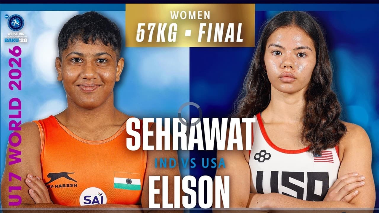 🇮🇳🔥🇺🇸 Nikita SEHRAWAT vs Epenesa Teuila ELISON | U17 WORLD CHAMPIONSHIPS 2026 | Gold Medal | WW 57Kg