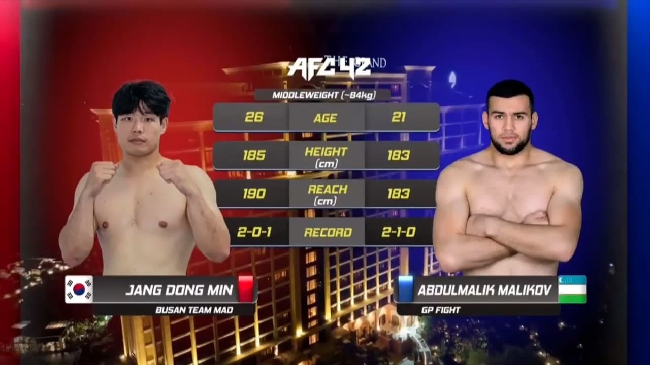 AFC42 제 3경기 장동민 vs Abdumalik Malikov