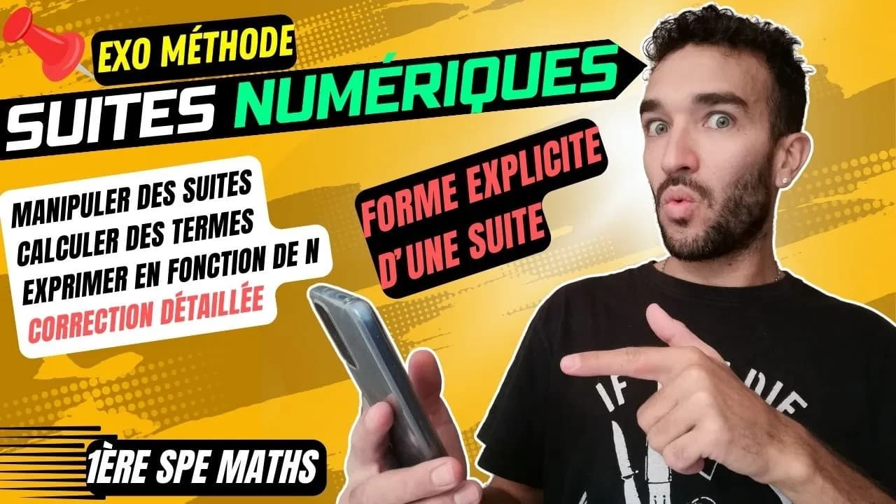 SUITES NUMÉRIQUES [1ère SPÉ MATH]