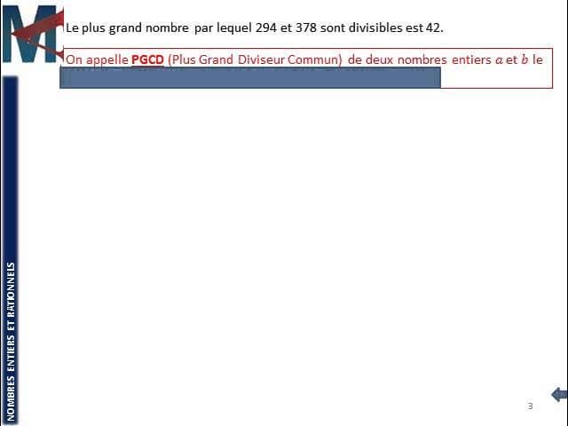 3ème - Nombres entiers et rationnels