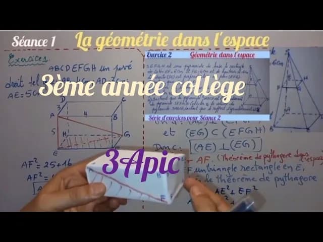 Géométrie dans l'espace. 3 Apic