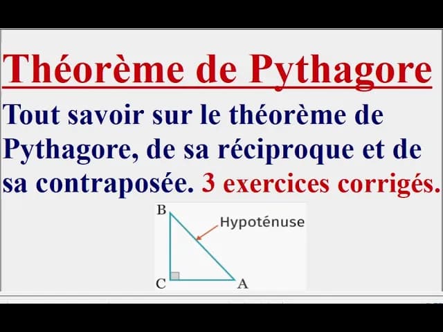 Théorème de Pythagore - 4éme et 3éme