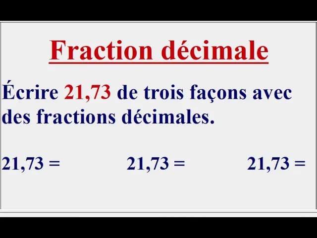 Nombres entiers et décimaux  - 6ème