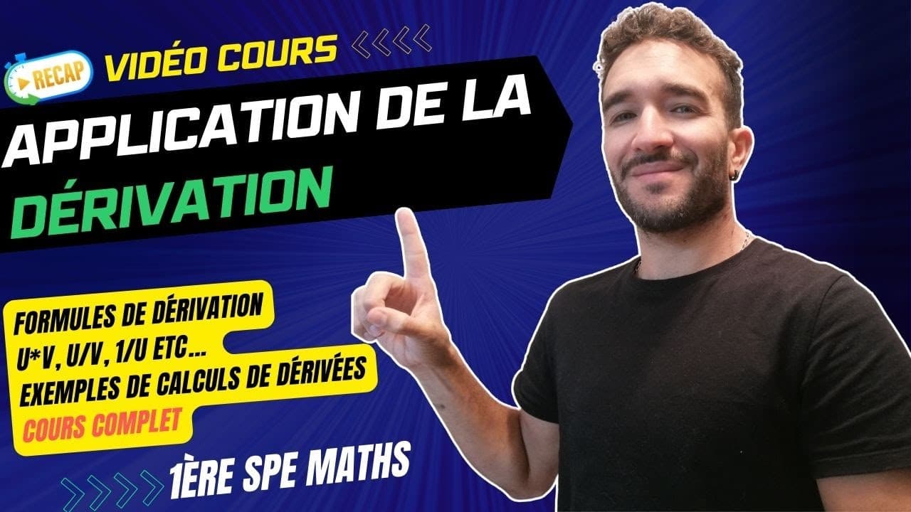 DÉRIVATION, ETUDE DE FONCTIONS [1ère SPÉ MATH]