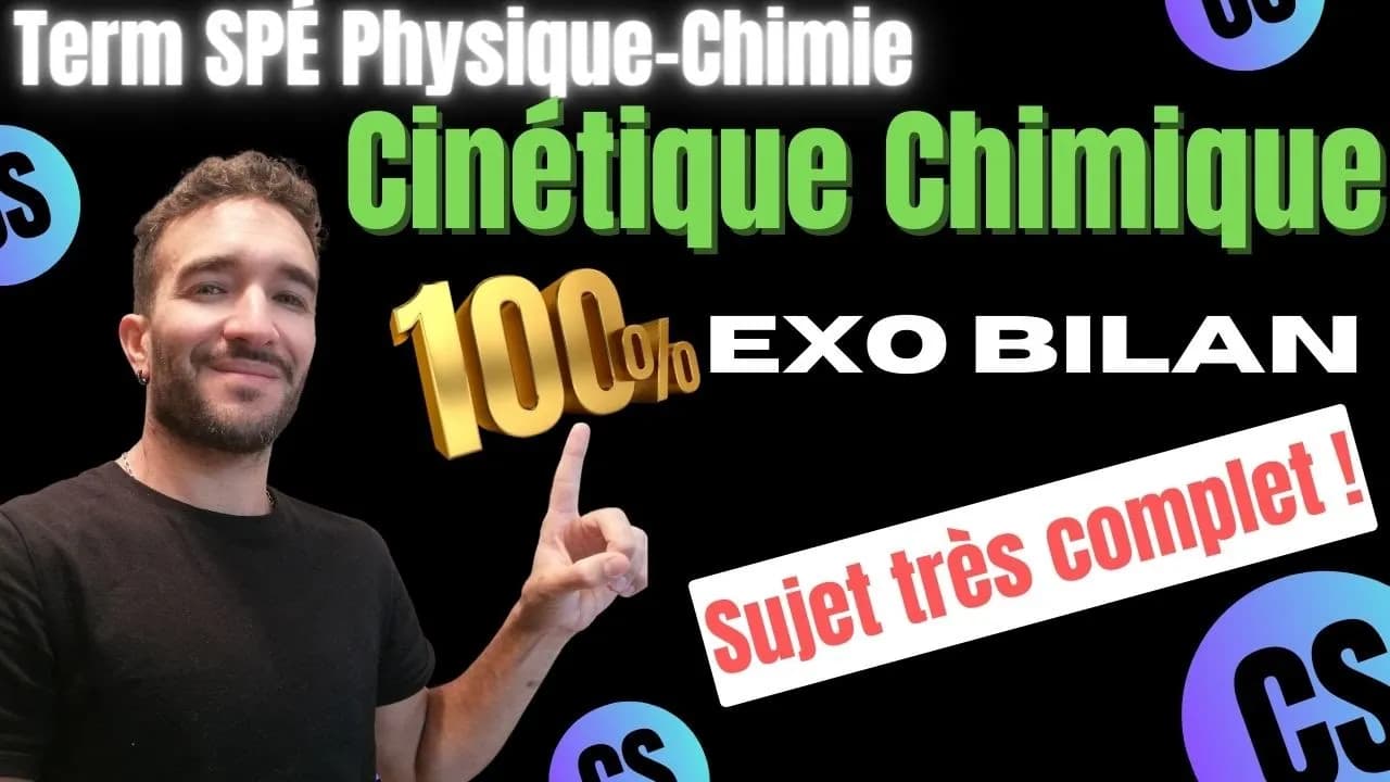 CINÉTIQUE CHIMIQUE