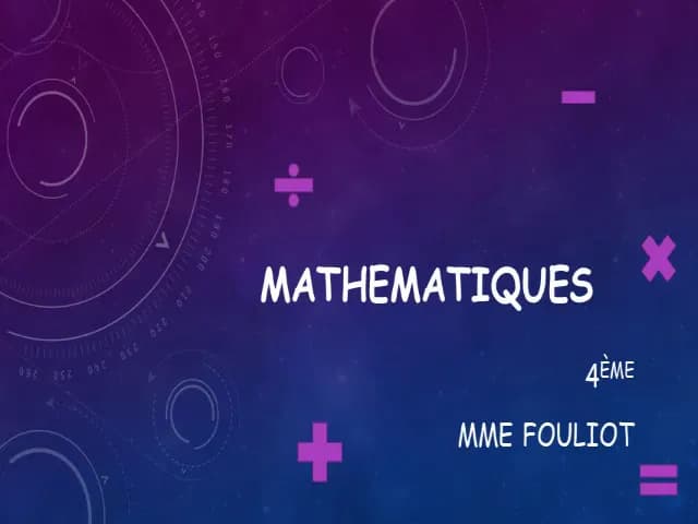 Niveau 4ème