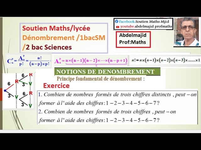 Dénombrement-Analyse combinatoire -Arrangements- Combinaisons-Permutations-1bacSM-2SPC-Terminale S
