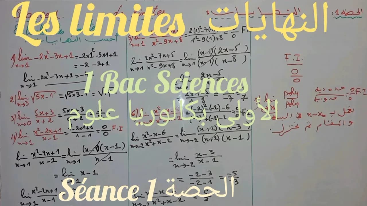 Les limites 1Bac