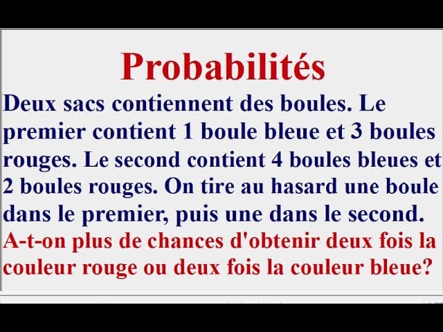 Probabilité - Seconde