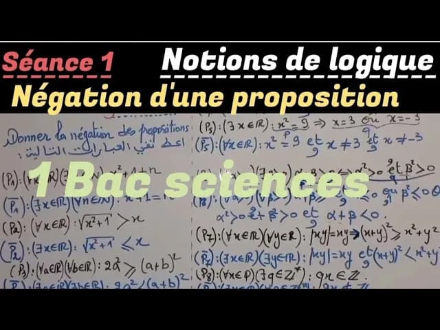 Notions de logique 1 Bac