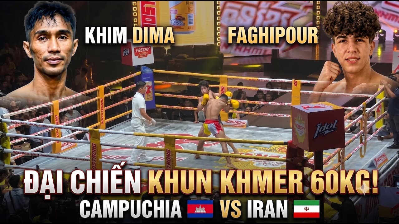 Full Fight: KHIM DIMA🇰🇭 VS FAGHIPOUR🇮🇷 | Đại Chiến 60KG Campuchia vs Iran | BOOSTRONG KUN KHMER
