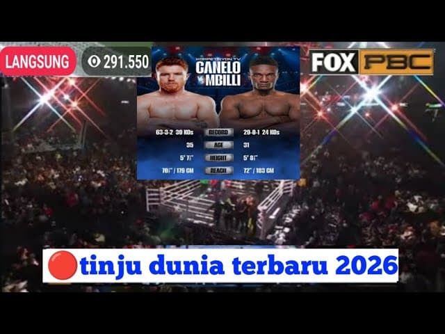 🏆tinju dunia terbaru 2026‼️ Canelo Alvarez(Mexico) vs christian mbilli(France), tinjuduniahariini