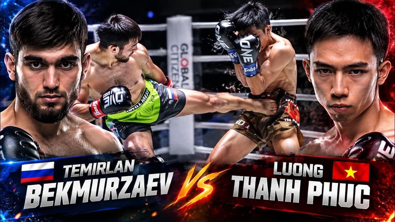 TEMIRLAN BEKMURZAEV vs LƯƠNG THÀNH PHÚC | Cú Teep Hạ Gục Đối Thủ tại ONE Friday Fights 16 KICKBOXING