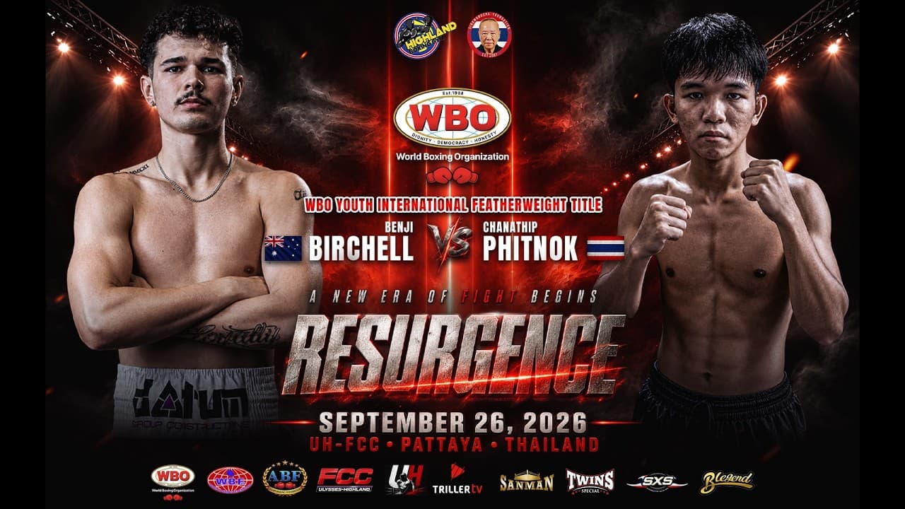 Benji Birchell 🇦🇺 VS Chanathip Phitnok 🇹🇭 | Sep 26, 2026 | Pattaya, Thailand