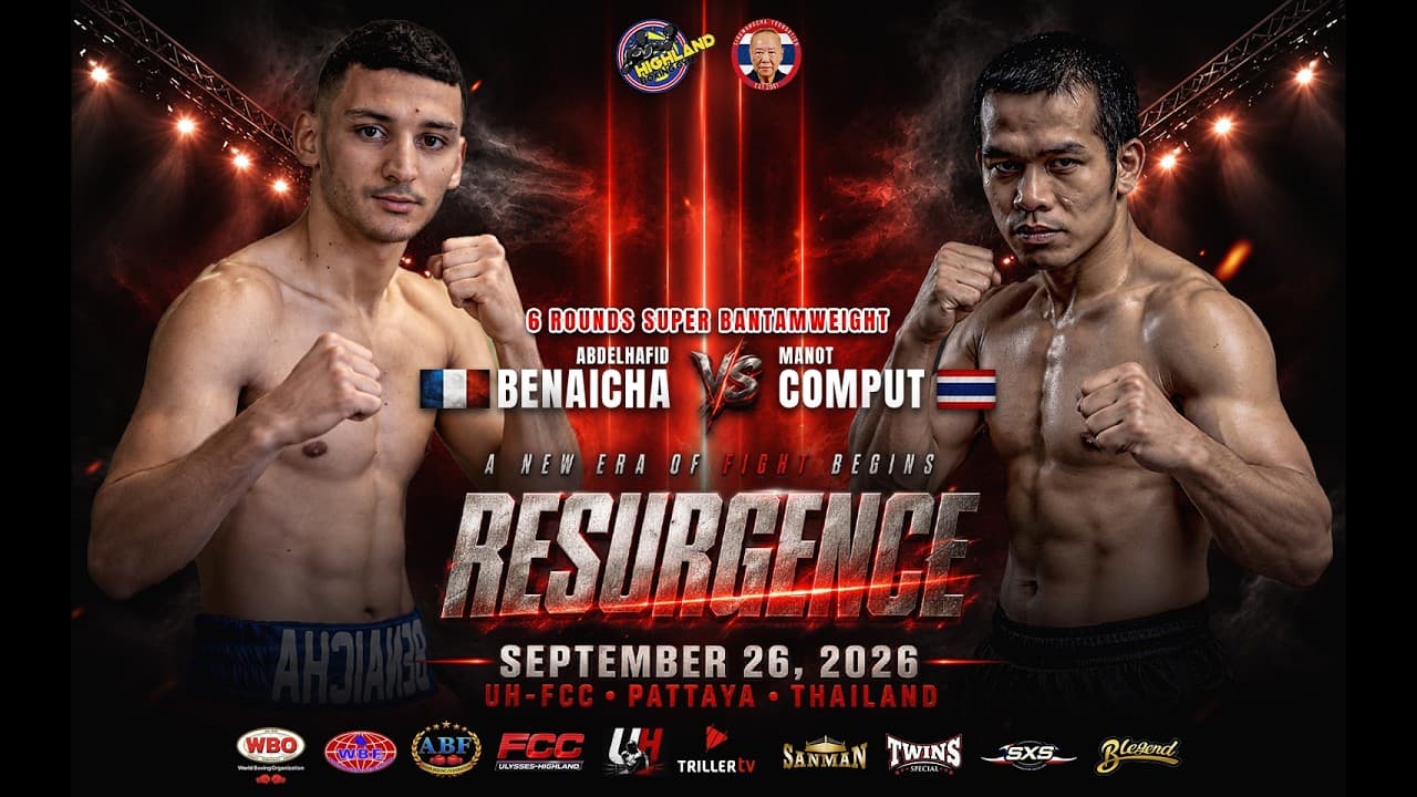 Abdelhafid Benaicha 🇫🇷 VS Manot Comput 🇹🇭  Sep 26, 2026  Pattaya, Thailand