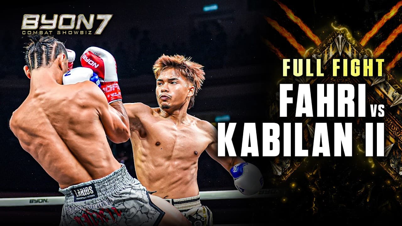 FAHRI ALAMSYAH VS KABILAN 'THE HUNTER' JELEVAN (BYON COMBAT SHOWBIZ 7)  FREE FIGHT