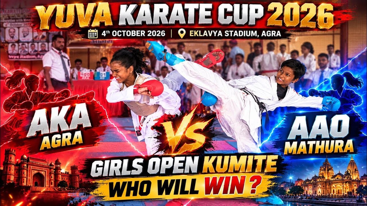 🔥 GIRLS OPEN KUMITE | AKA AGRA 🆚 AAO MATHURA | WHO WILL WIN? 🏆 | YUVA KARATE CUP 2026
