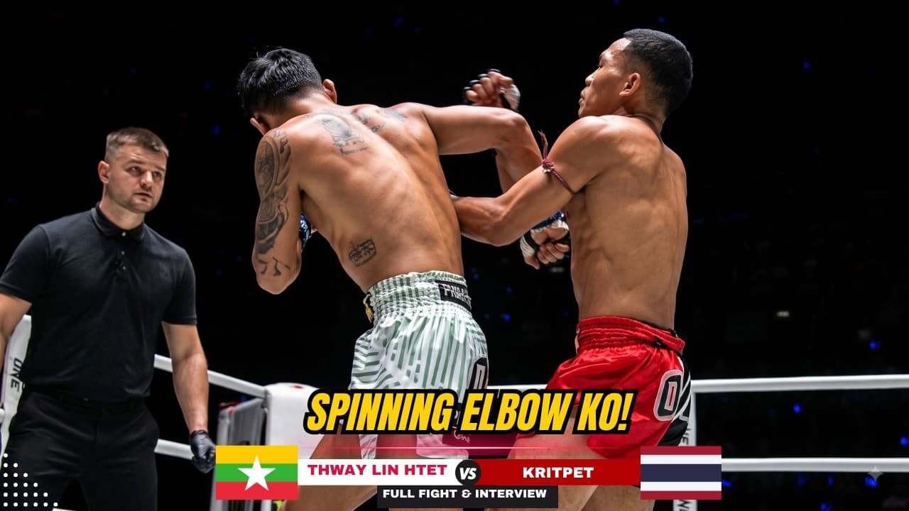 DEVASTATING SPINNING STRIKE CRUSHES FOE COLD! Thway Lin Htet Destroys Kritpet In 103 Seconds!