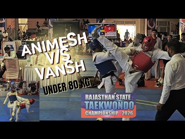 Who Dominated the Fight? 👀 Animesh🔵 vs Vansh🔴 | Taekwondo 2026