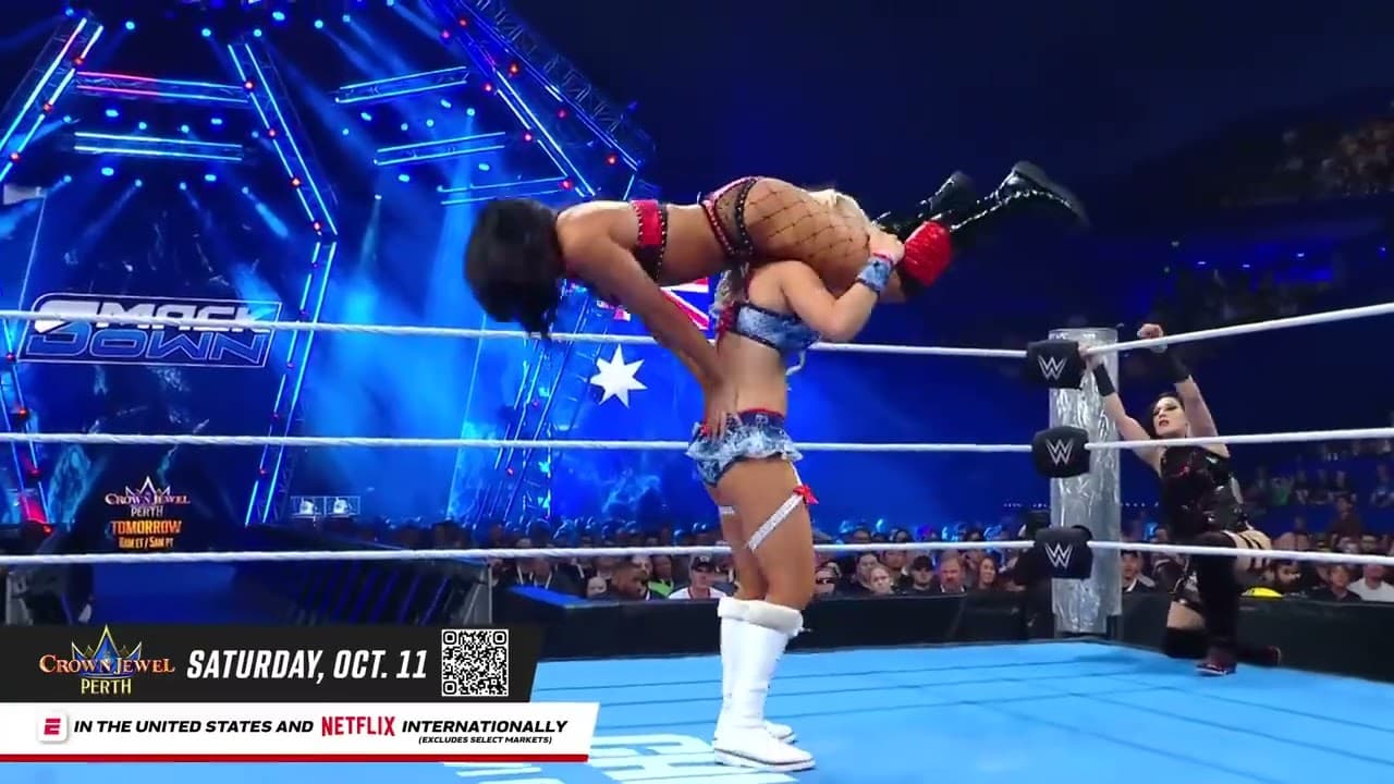 Stephanie Vaquer & Tiffany Stratton vs. Kiana James & Giulia: SmackDown, Oct. 10, 2025