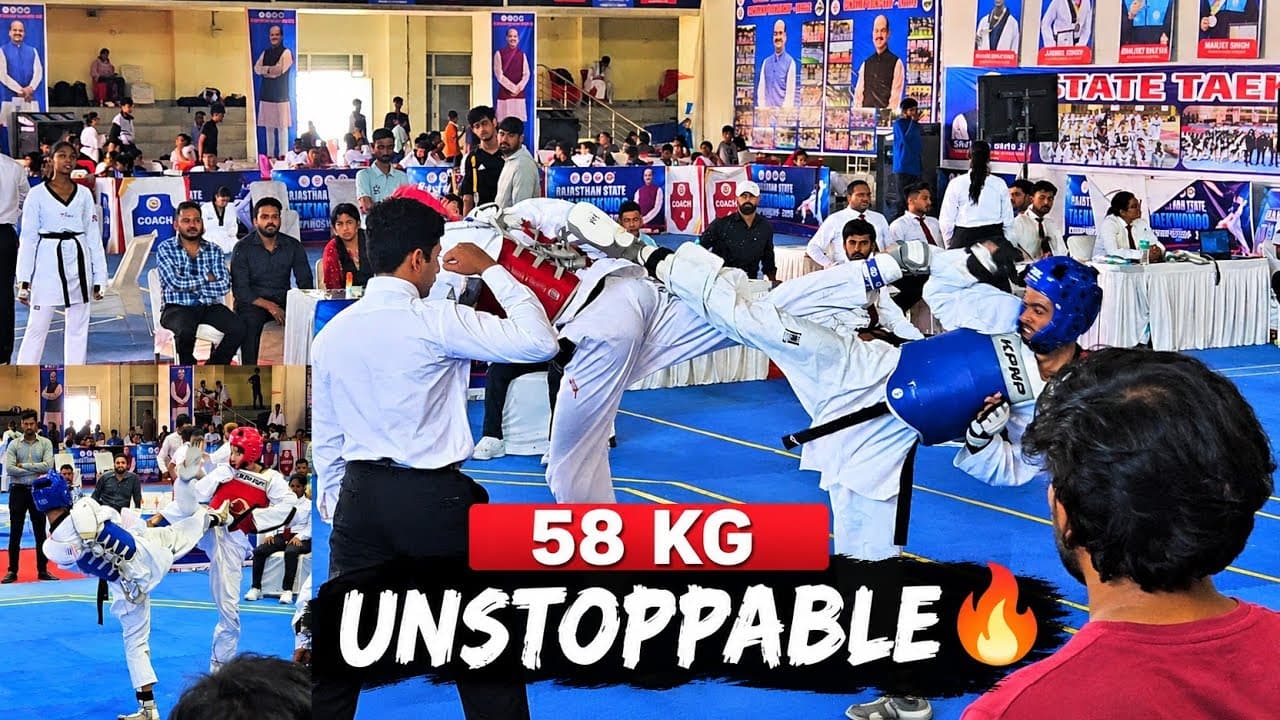 🔵Kunal vs Yuvraj🔴 🔥 | 58kg Boys Taekwondo Fight | Rajasthan State Taekwondo Championship 2026