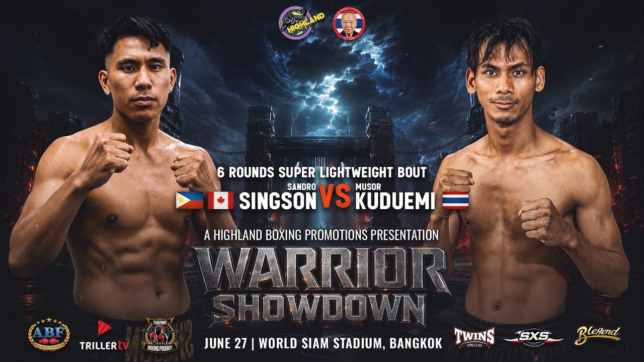 Sandro Singson 🇨🇦🇵🇭 vs Musor Kuduemi 🇹🇭 | 4 Rounds Super Lightweight Bout | June 27, 2026