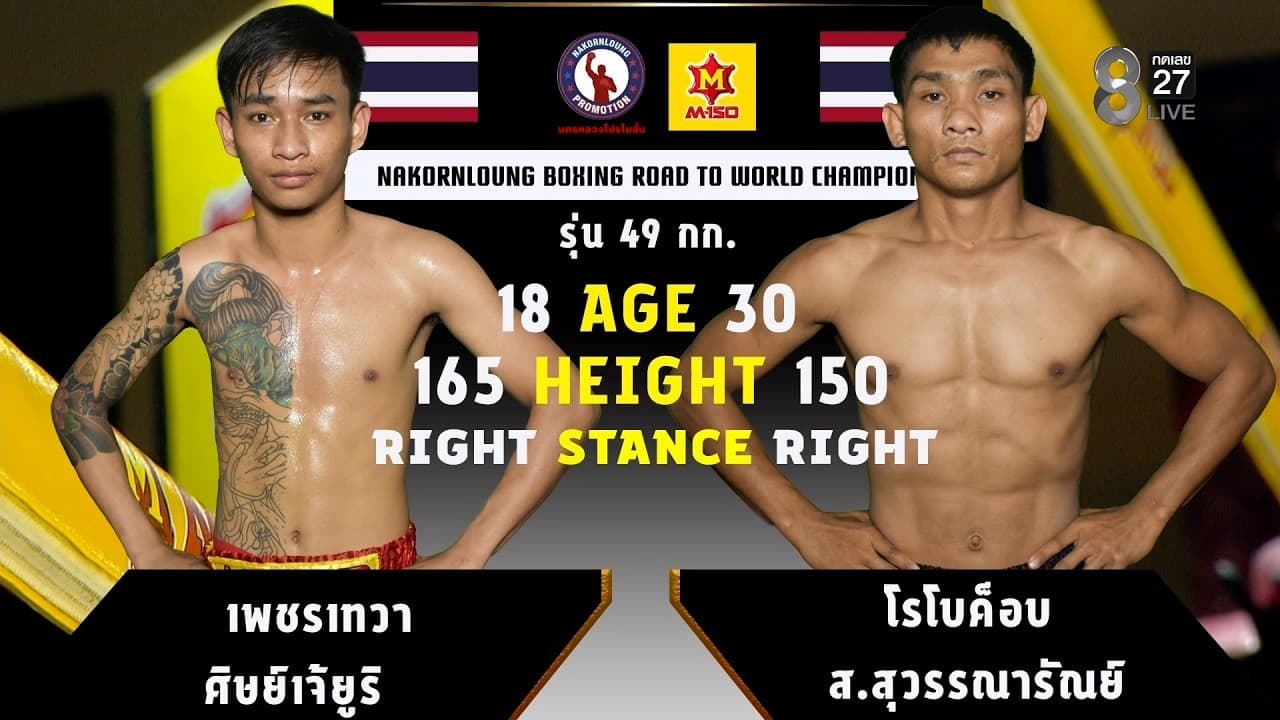 NKL BOXING | คู่ที่ 3 เพชรเทวา ศิษย์เจ้ยูริ VS โรโบค็อบ ส.สุวรรณารัณย์